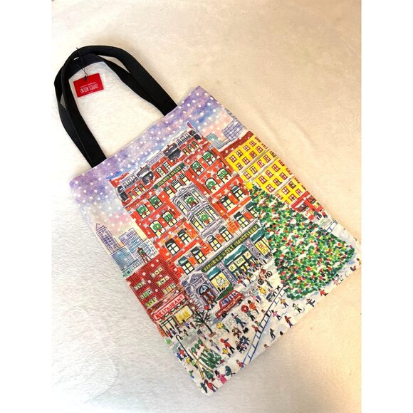 Michael Storrings Union Square New Tote Bag City Barnes & Noble Christmas - Picture 4 of 6